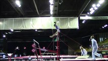 Coach saves gymnast from a terrible fall - twice