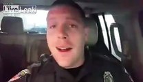 Cop rapping thinks he's Eminem