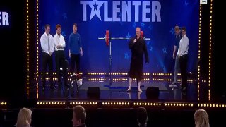 Naked weight-lifter shocks Norway's Got Talent