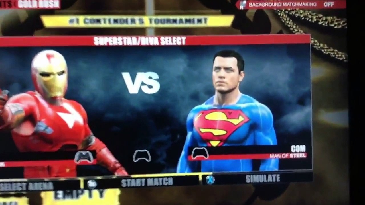 WWE 2K15 Gold Rush Starters 1:Iron Man vs. Superman
