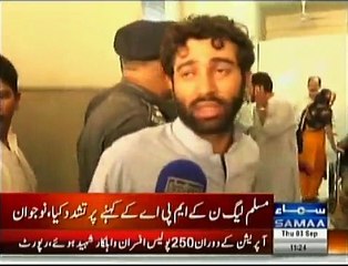 MSC Student tortured by Police on order of PMLN Nawaz Sharif MPA