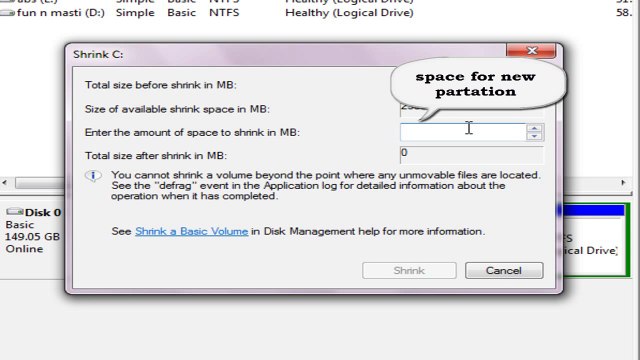 how to create partition in windows 7, 8, XP without formatting