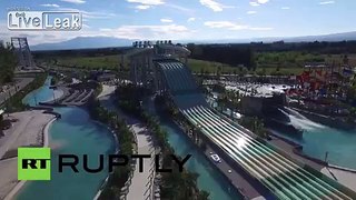 France: Drone footage captures Europe's biggest water park on opening day