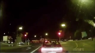 Smashing Hit By Car Throw Down The Truck On Highway