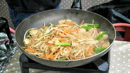 London Street Food from Thailand. Pad Thai Noodles at Camden Lock Market