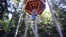 The Bicycle-Powered Treehouse Elevator