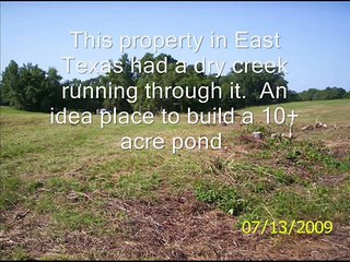 How to build a dam for a 10 acre pond .wmv
