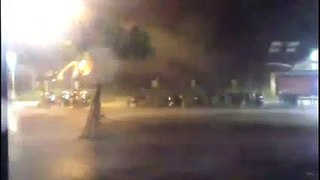 Powerful typhoon hitting a street in Taiwan - Raw Video