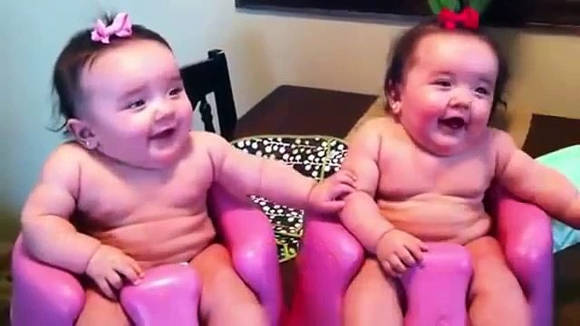 Funny Twin baby girls Laughing, Crying, and then Laughing again