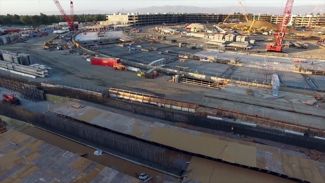 Le futur campus d'Apple à Cupertino vu du ciel