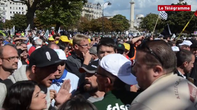 Paris. Manifestation : quelques tensions entre agriculteurs