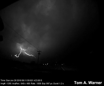 Upward Lightning in Rapid City, South Dakota