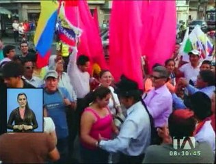 Se realizó una marcha pacífica de respaldo a Salvador Quispe en Santo Domingo
