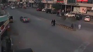 Runaway Bride Takes Out Unsuspecting Man Crossing the Street