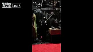 Guy Gets Bitch Slapped By An Animatronics Scarecrow