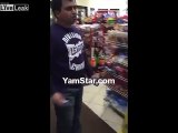 BLACK THUG beats STORE OWNER with BAT = ouch! =