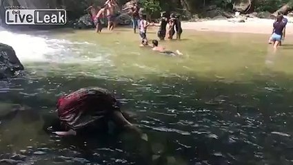 Wet Hair Toss Into Full Body Fail