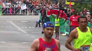 Austin Marathon Hyvon Ngetich Crawling to Finish