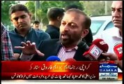 MQM calls off talks, insists on resignations: Dr Farooq Sattar media talk at Karachi Airport