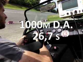 1000 m départ arrêté en Caterham Seven 275