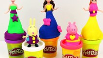Disney Frozen Princess dough dress Peppa Pig Play Doh makeover with Princess Anna Videos For Kids