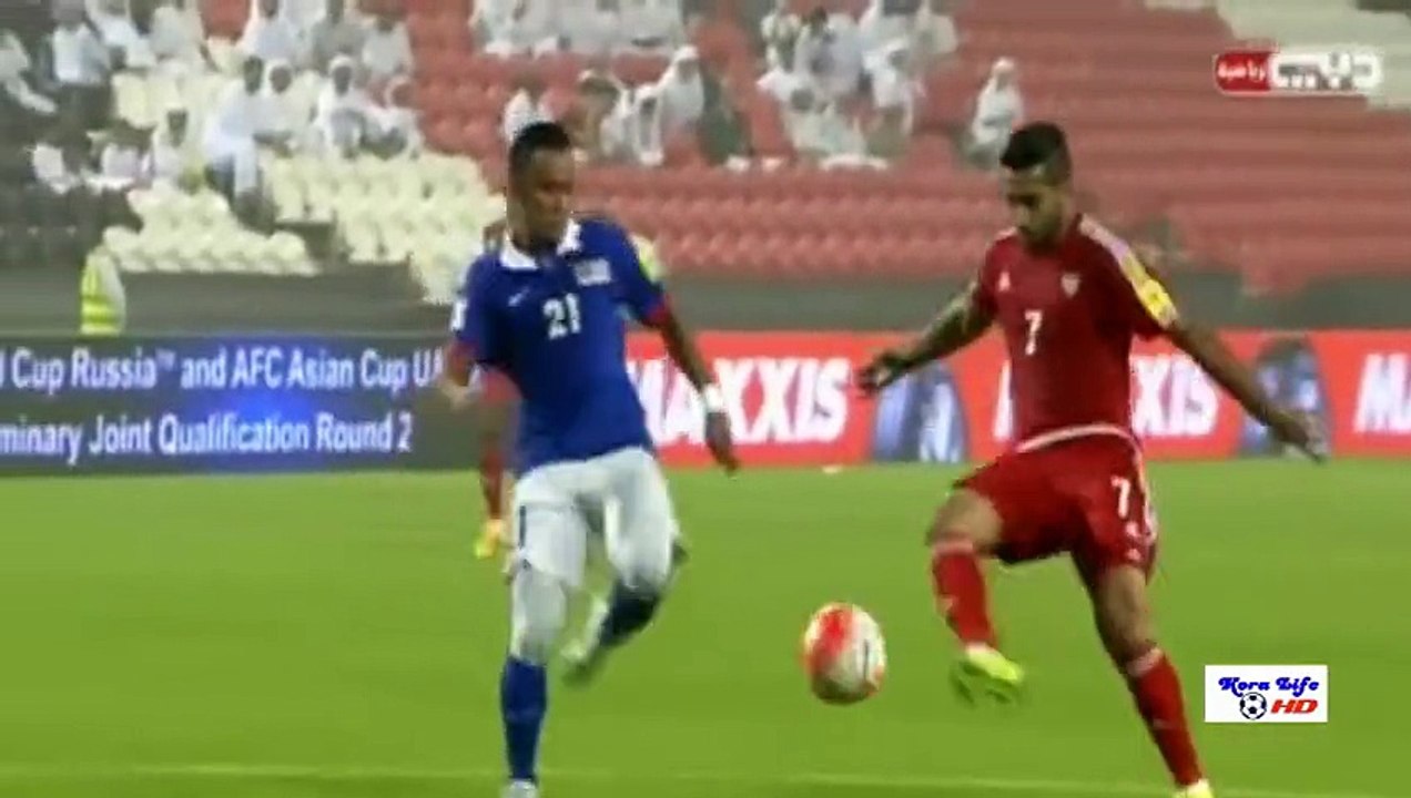 اهداف مباراة الإمارات وماليزيا 10-0 الشوط الاول...
