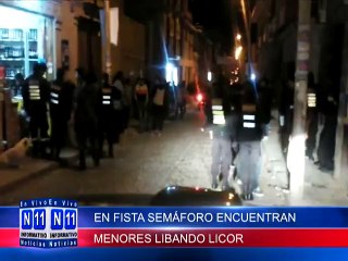 N11 Informativo EN FIESTA SEMÁFORO QUE SE REALIZABA EN LA QUINTA LOPEZ ENCUENTRAN MENORES DE EDAD LIBANDO LICOR