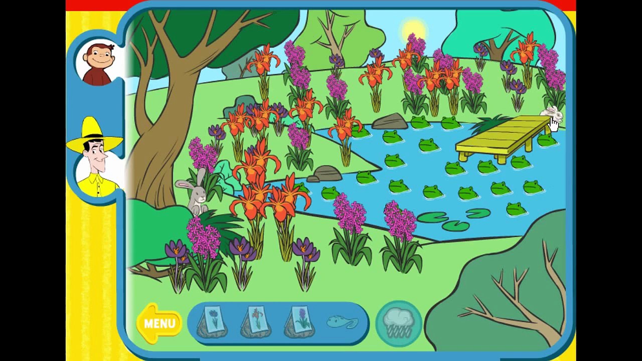 Curious George Brings Spring Cartoon Animation PBS Kids Game Play Walkthrough