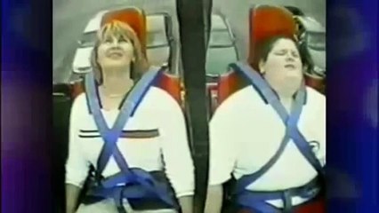 AFV- Fat kid almost falls of a roller coaster