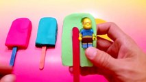 Play Doh Ice Cream Popsicle Surprise Eggs Inside Out Simpsons Shopkins Batman Playdough videos