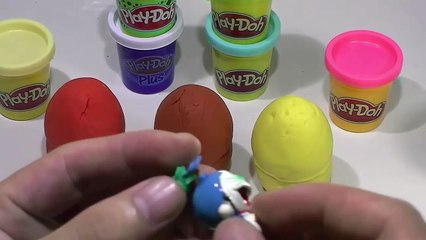 surprise eggs doraemon peppa pig frozen play doh lego