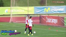 Increíble caño de De Gea a Iker Casillas durante el entrenamiento | 2015