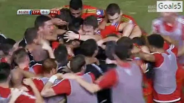Gareth Bale Goal Cyprus 0 - 1 Wales EURO Qualifications 3-9-2015