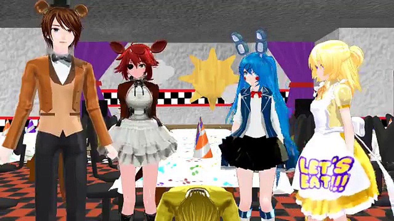 MMD X FNAF Chica Foxy Freddy Toy Bonni Golden