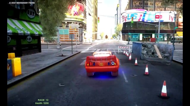 301 Custom Disney Pixar Cars Lightning McQueen in Orange, Green and Red for Elsa Frozen The Snow Qu