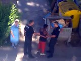 Gypsy being arrested in Slovakia. Comedy at its best...