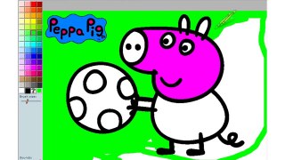 Peppa Pig English   Coloring to George Pig ᴴᴰ ❤️ Coloring Game | peppa pig games