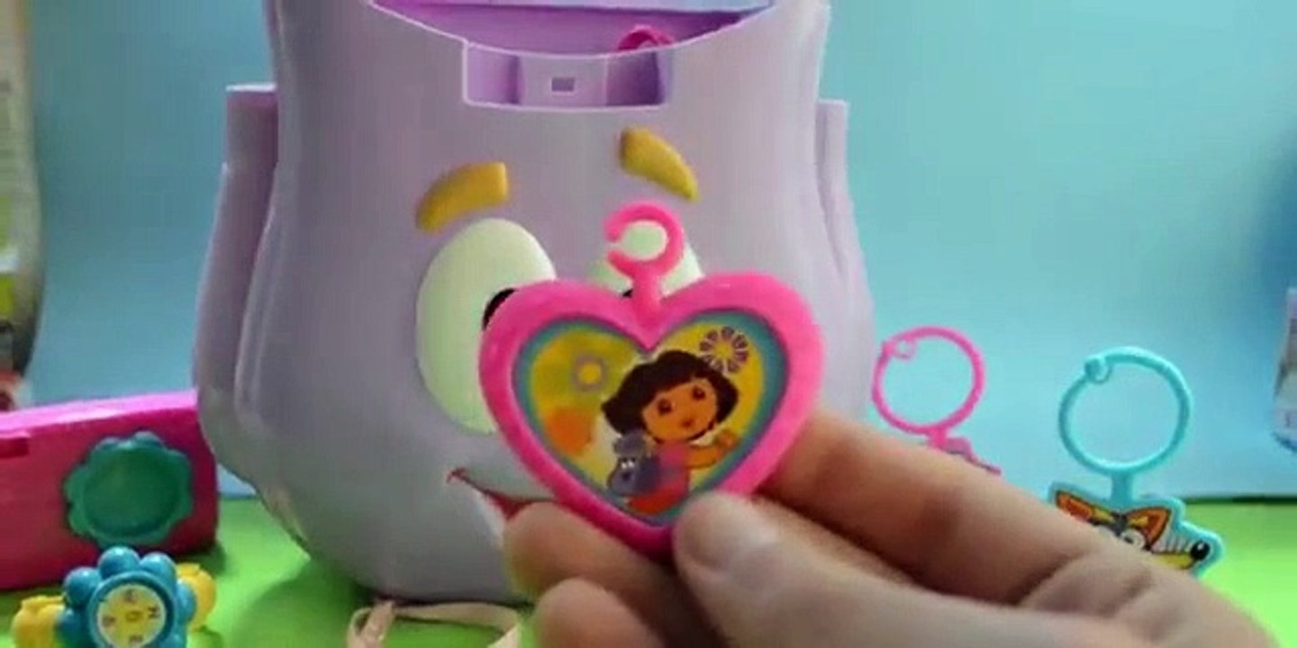 Dora la Exploradora: Mochila con Sorpresas !!! Huevos Kinder Sorpresa en Español - Juguetes de Dora
