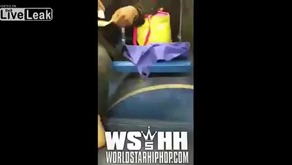 Lady enjoying coke on public bus...