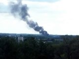 Pożar niedaleko lotniska we Wrocławiu