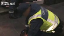 Subway security guard wrestles and chokes 9 year old child for riding without ticket