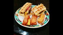 Waffle Burger's and grilled cheese french fries