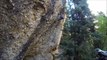Rock climber takes a big fall and nearly gets impaled by a tree