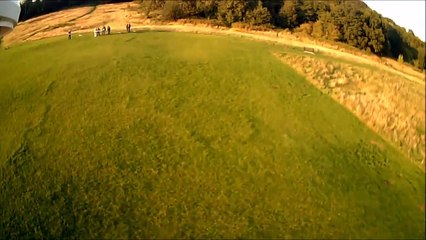 Tarantula x6 808 #16 camera, Sunset flight with slow motion near miss with an rc plane IRCMC :)