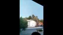 Lightning Strikes as Helicopter Passes Through Las Vegas Storm