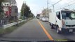 Motorcyclist collides with car in Japan