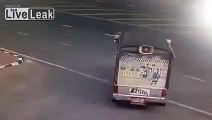Motorbike Rear Ends a Pickup truck.