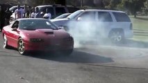 car doing donuts goes bad
