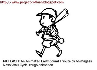 ProjectPKFlash- Ness rough walk cycle