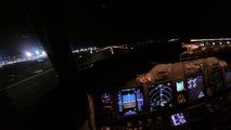 Malaga Night takeoff boeing 737-800 Cockpit View
